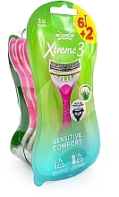 Бритва одноразовая для женщин, 8 шт. - Wilkinson Sword Xtreme 3 Sensitive Comfort — фото N2