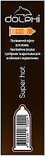 Презервативи з крапками та ребрами, із змащувачем з зігріваючим ефектом - Dolphi Super Hot — фото N5