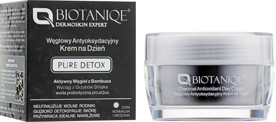 Крем для лица, дневной - Biotaniqe Charcoal Antioxidant Day Cream