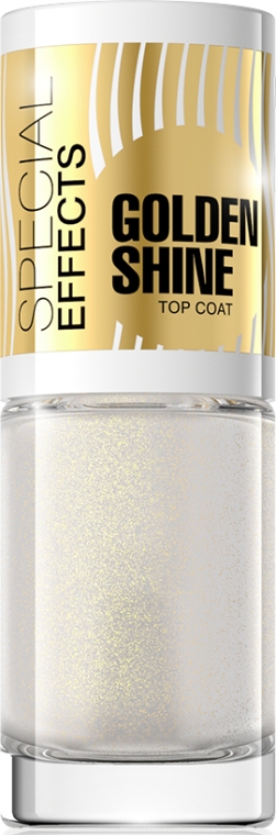 Покрытие для ногтей с золотистыми блестками №150 - Eveline Cosmetics Special Effects Golden Shine Top Coat