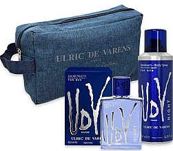 Ulric de Varens UDV Night - Набор (edt/60ml + deo/200ml + bag) — фото N2