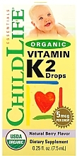 Органічний вітамін К2 для дітей, зі смаком ягід, краплі - Child Life Organic Vitamin K2 Drops — фото N2