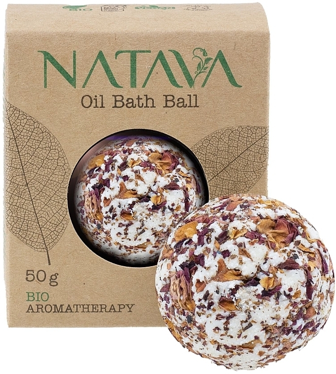 Масляный шарик для ванны "Роза" - Natava Oil Bath Ball Rose — фото N1