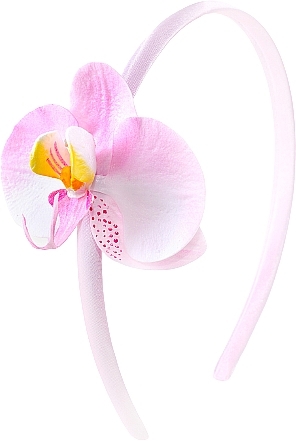Обруч для волос ручной работы "Розовая орхидея" - Katya Snezhkova 