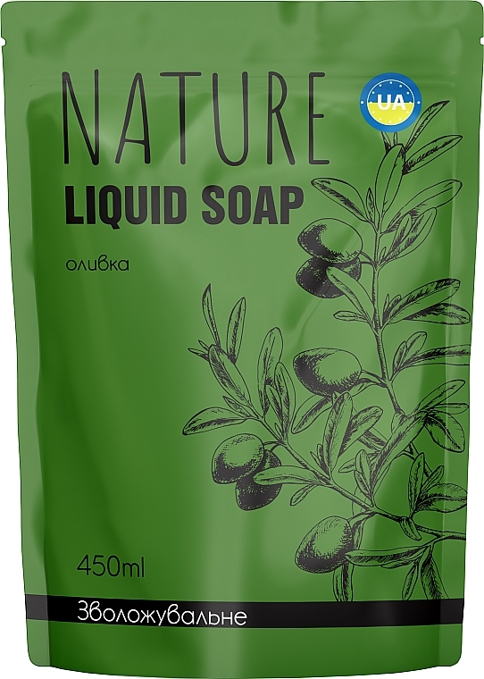 Жидкое мыло "Оливка" - Bioton Cosmetics Nature Liquid Soap (сменный блок) — фото N1