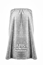 Косметична накидка, сіра з лого - Apis — фото N1