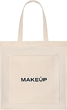 Екосумка об'ємна з кишенями, бежева "EcoVibe" - MAKEUP Makeup Eco Tote Bag Shopper Beige — фото N1