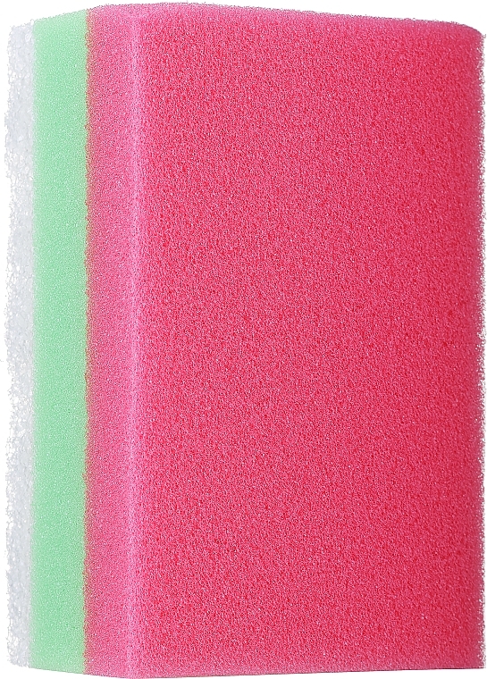 Прямокутна губка для ванни, зелено-рожева - Ewimark — фото N2