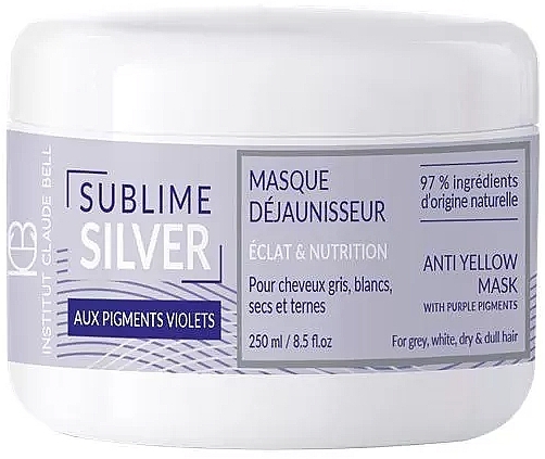 Маска проти жовтизни волосся - Institut Claude Bell Sublime Silver Brightening and Nourishing Mask — фото N1