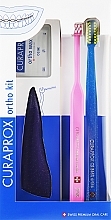 Набор, вариант 4 - Curaprox Ortho Kit (brush/1pcs + brushes 07,14,18/3pcs + orthod/brush/1pcs + orthod/wax/1pcs) — фото N1