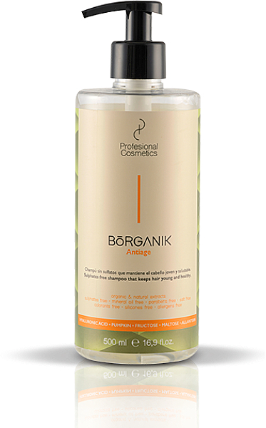 Шампунь для ламкого волосся - Profesional Cosmetics Borganik Anti Age Shampoo — фото N1
