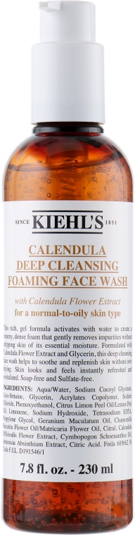 Очищающая гель-пена с календулой - Kiehl's Calendula Deep Cleansing Foaming Face Wash — фото N3