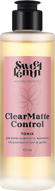 Тонік "ClearMatte Control" для комбінованної, жирної проблемної типів шкіри - Sweet Lemon — фото N1