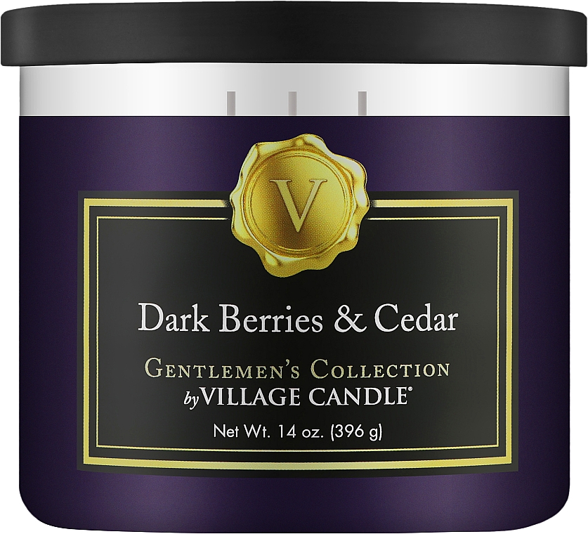 Ароматическая свеча "Темные ягоды и кедр" - Village Candle Gentlemens Dark Berries & Cedar — фото N1