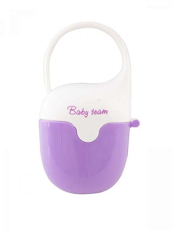 Контейнер для пустышки 0+, фиолетово-белый - Baby Team — фото N2