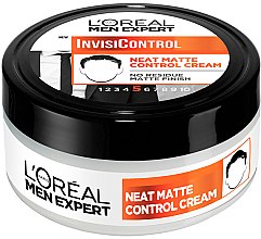 Крем середньої фіксації для укладання волосся - L'Oreal Paris Men Expert InvisiControl Neat Matte Control Cream — фото N2