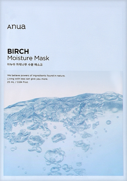 Зволожувальна тканинна маска для обличчя з березовим соком - Anua Birch Moisture Sheet Mask — фото N1