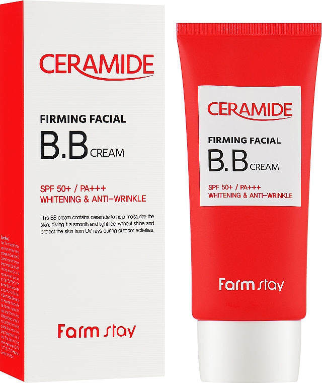 Зміцнювальний ВВ-крем для обличчя з керамідами SPF 50 - FarmStay Ceramide Firming Facial B.B Cream — фото N2