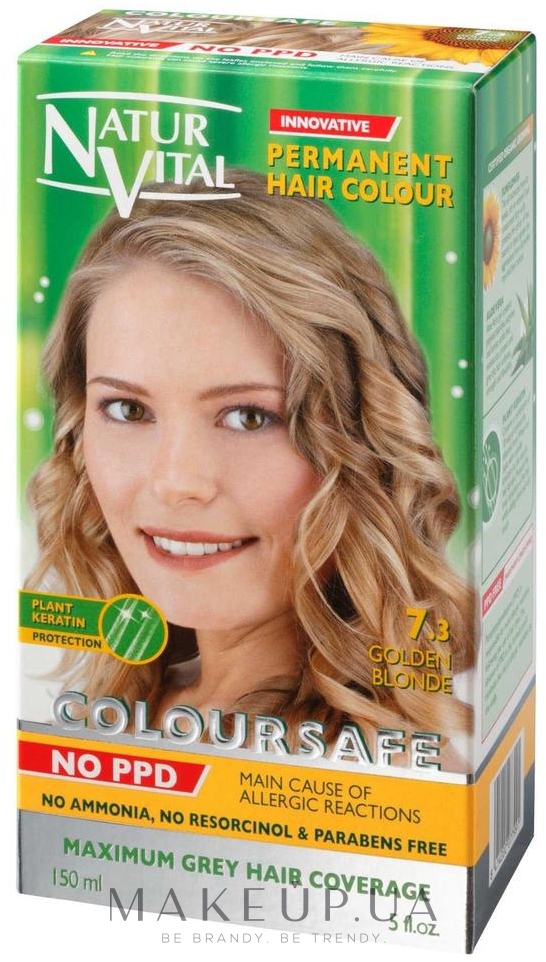 Фарба для волосся - Natur Vital PPD Free ColourSafe Hair Colour — фото 7.3 - Golden Blonde