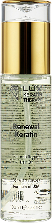 Відновлювальна олія для волосся з формулою кератину - Lux Keratin Therapy Renewal Keratin Smooth Repair Oil — фото N1