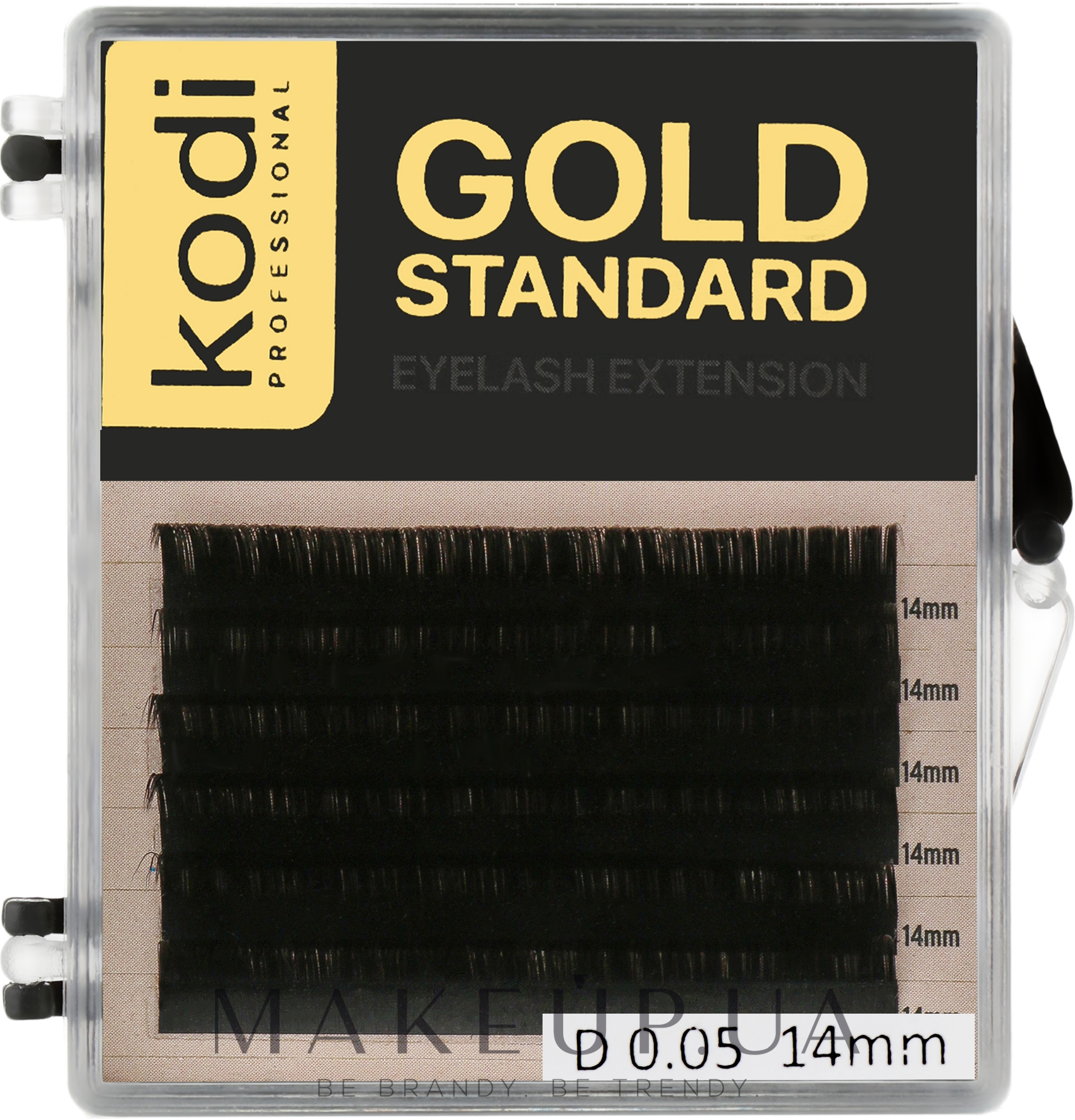 Накладные ресницы Gold Standart D 0.05 (6 рядов: 14 мм) - Kodi Professional — фото 1уп