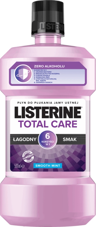 Ополаскиватель для полости рта без алкоголя - Listerine Total Care Zero 6 in 1 — фото N1