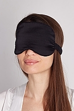 Маска для сна из натурального шелка с мешочком, черная - de Lure Sleep Mask — фото N2