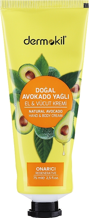 Крем для рук и тела с экстрактом авокадо - Dermokil Hand & Body Cream Avocado Extract — фото N1