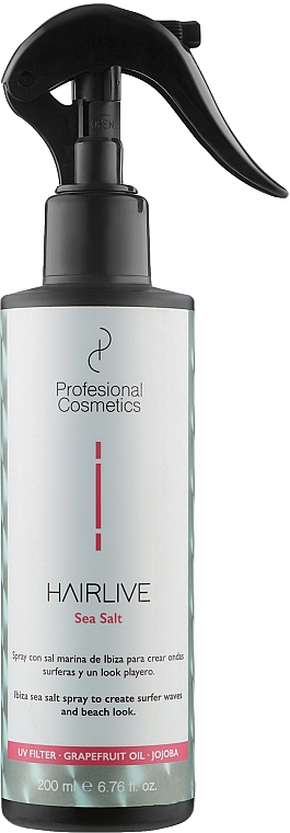 Спрей для волос с солью - Profesional Cosmetics Hairlive Sea Salt — фото N1