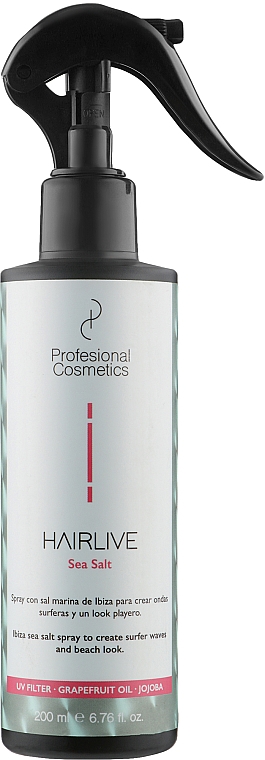 Спрей для волосся із сіллю - Profesional Cosmetics Hairlive Sea Salt — фото N1