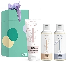 Духи, Парфюмерия, косметика Набор - Naif Newborn Essentials Set (b/oil/100ml + b/cr/75ml + b/oil/100ml)