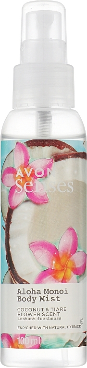 Мист для тела "Кокос и Цветки Таити" - Avon Senses Aloha Monoi Body Mist — фото N1