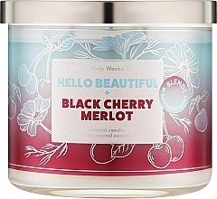 Духи, Парфюмерия, косметика Аромасвеча 3-х фитильная - Bath and Body Works Black Cherry Merlot Candle