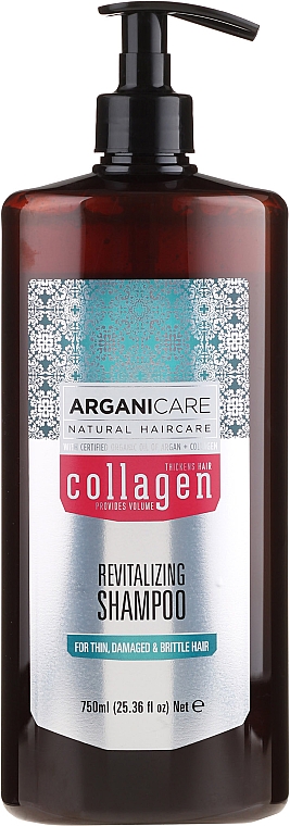 Шампунь з колагеном для пористого і ослабленого волосся - Arganicare Collagen Revitalizing Shampoo — фото N3