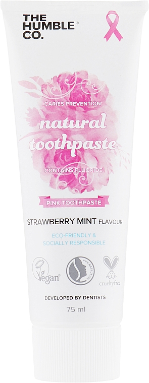 РАСПРОДАЖА! Натуральная зубная паста "Клубника и мята" - The Humble Co. Natural Toothpaste Strawberry Mint*