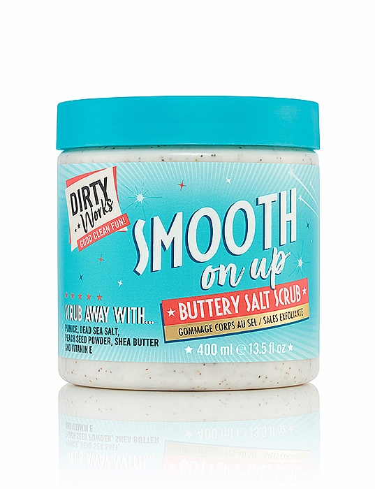 Масляно-солевой скраб для тела - Dirty Works Smooth On Up Buttery Salt Scrub — фото N1
