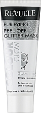 Серебряная очищающая маска-пленка - Revuele Color Glow Glitter Mask Pell-Off Purifying — фото N1