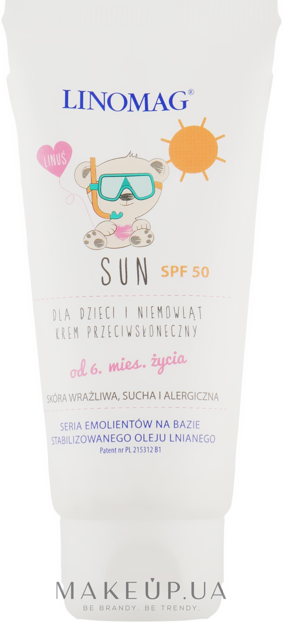 Солнцезащитный детский крем для лица и тела - Linomag Sun Cream SPF 50 — фото 50ml