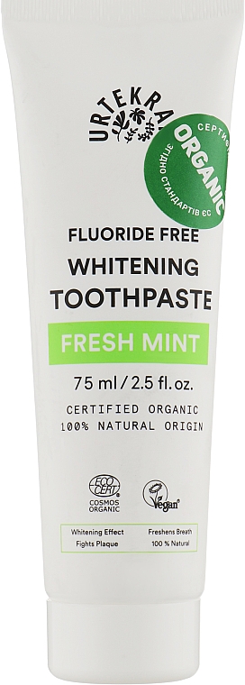 Органическая зубная паста "Свежая мята" - Urtekram Sensitive Fresh Mint Organic Toothpaste — фото N3