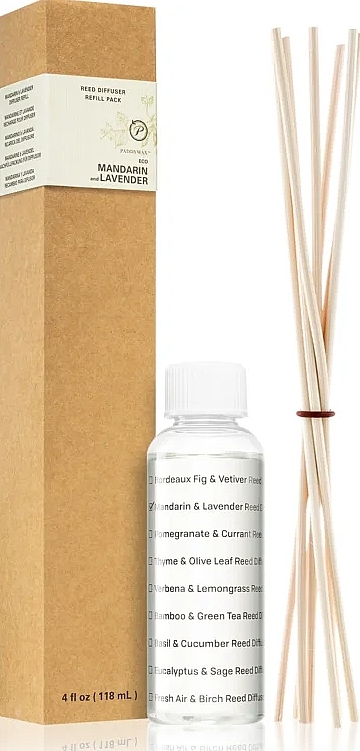 Наповнювач для аромадифузора "Мандарин і лаванда" - Paddywax Eco Green Diffuser Refill + Reeds Mandarin & Lavender — фото N1