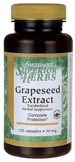 Пищевая добавка "Экстракт виноградных косточек" - Swanson Superior Herbs Grapeseed Extract — фото N2