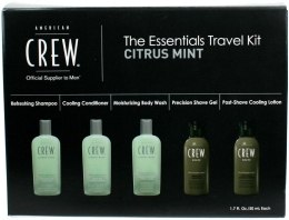 Духи, Парфюмерия, косметика Набор - American Crew Citrus Mint The Essentials Travel Kit (shm/50ml + cond/50ml + b/wash/50ml + sh/gel/50ml + lotion/50ml)