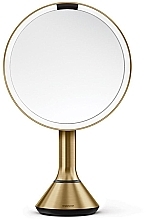 Дзеркало сенсорне з подвійним підсвічуванням - Simplehuman Mirror Sensor Touch Control & Dual Light Brass — фото N1