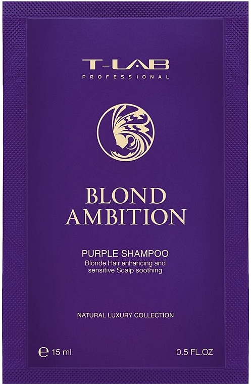 Шампунь для корекції кольору та відновлення - T-Lab Professional Blond Ambition Purple Shampoo (пробник) — фото N1