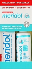 Парфумерія, косметика Зубна паста "Мерідол" від кровоточивості ясен та ополіскувач в подарунок - Meridol Gum Protection (toothpaste/75ml + mouth rinse/100ml) *