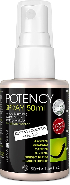 Интимный спрей, укрепляющий эрекцию у мужчин - Lovely Lovers Potency Spray — фото N1