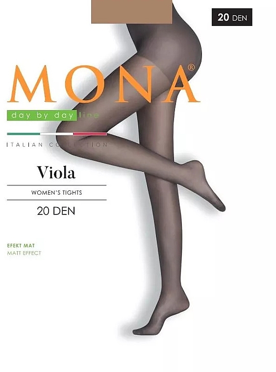 Колготки женские "Viola", 20 Den, grafit - MONA  — фото N2
