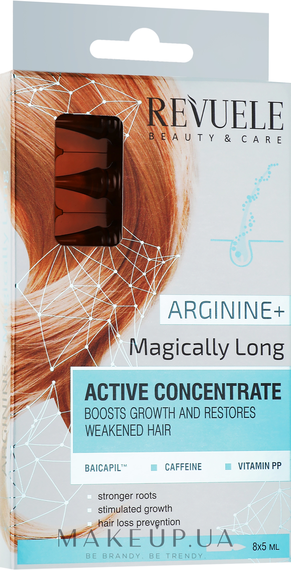 Ампулы для волос "Волшебная длина" - Revuele Active Hair Concentrate Arginine+ Magically Long — фото 8x5ml