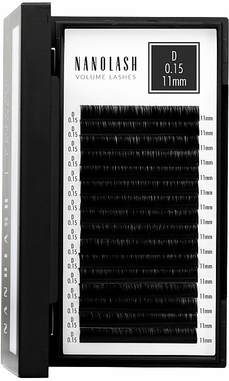 Nanolash Volume Lashes - Накладні вії D, 0.15 (11 мм) — фото N1