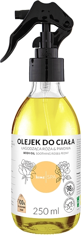 Масло для тела "Роза и пион" - Nova Kosmetyki HomeSPA Body Oil Soothing Rose And Peony  — фото N1